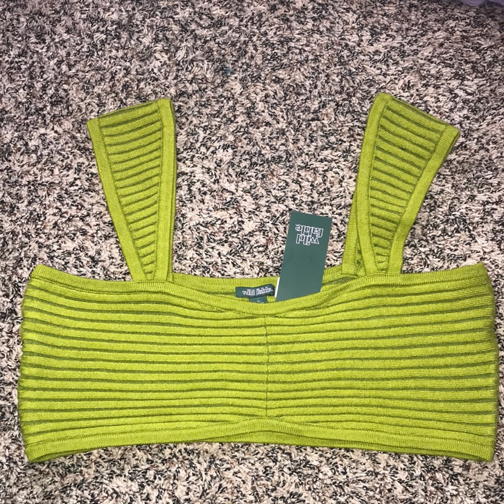 🆕Wild Fable Green Ribbed Crop Top Various Sizes | NWT